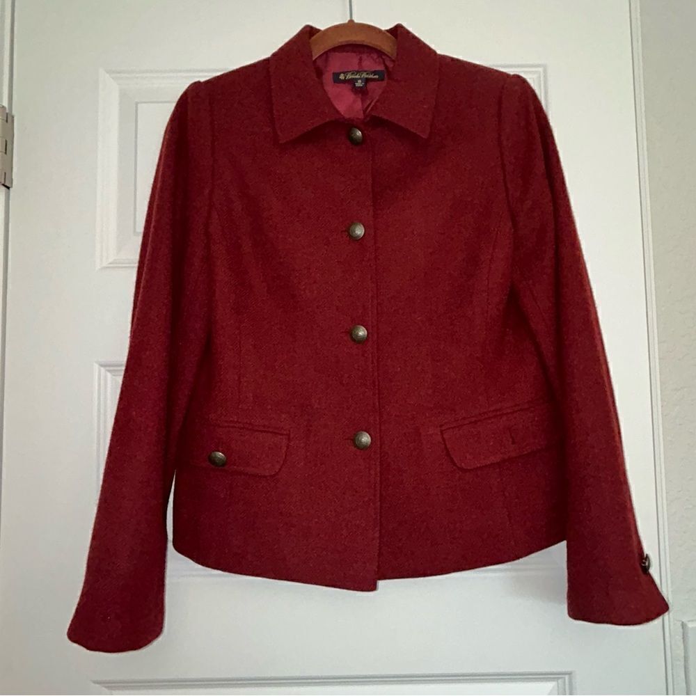 Brooks Brothers Lambswool Button Front Blazer Suit Jacket